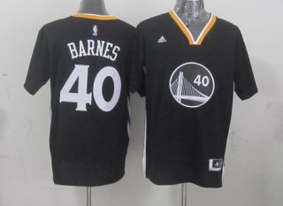 Golden State Warriors #40 Harrison Barnes Revolution 30 Swingman 2014 New Black Short-Sleeved Jersey