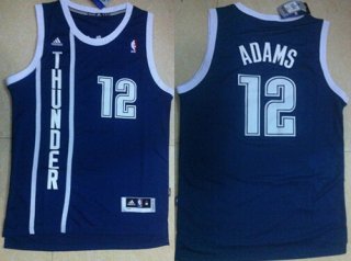 Oklahoma City Thunder #12 Steven Adams Revolution 30 Swingman Navy Blue Jersey