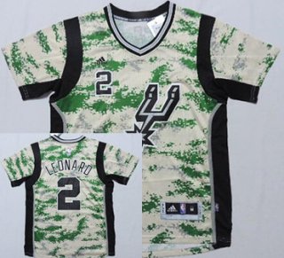 San Antonio Spurs #2 Kawhi Leonard Revolution 30 Swingman 2014 New Camo Short-Sleeved Jersey