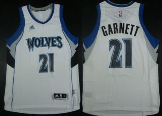 Minnesota Timberwolves #21 Kevin Garnett Revolution 30 Swingman 2014 New White Jersey