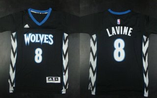 Minnesota Timberwolves #8 Zach LaVine Revolution 30 Swingman 2014 New Black Jersey