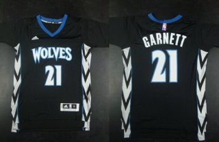 Minnesota Timberwolves #21 Kevin Garnett Revolution 30 Swingman 2014 New Black Jersey