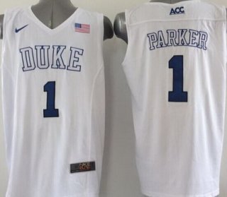 Duke Blue Devils #1 Jabari Parker 2015 White Jersey