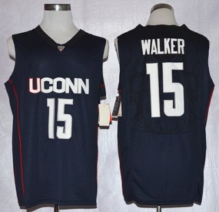 Uconn Huskies #15 Kemba Walker Navy Blue Jersey