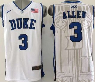 Duke Blue Devils #3 Grayson Allen White Jersey