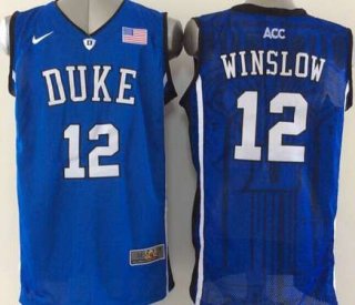 Duke Blue Devils #12 Justise Winslow Blue Jersey