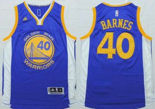 Men's Golden State Warriors #40 Harrison Barnes Revolution 30 Swingman 2014 New Blue Jersey