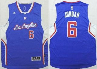 Men's Los Angeles Clippers #6 DeAndre Jordan Revolution 30 Swingman 2014 New Blue Jersey