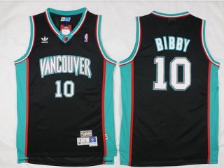 Men's Memphis Grizzlies #10 Mike Bibby Black Hardwood Classics Soul Swingman Throwback Jersey