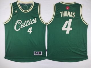 Men's Cleveland Cavaliers #4 Isaiah Thomas Revolution 30 Swingman 2015 Christmas Day Green Jersey