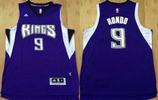 Men's Sacramento Kings #9 Rajon Rondo Revolution 30 Swingman New Purple Jersey