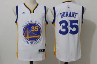 Men's Golden State Warriors Kevin Durant White Revolution 30 Swingman #35 Player adidas Home Jersey