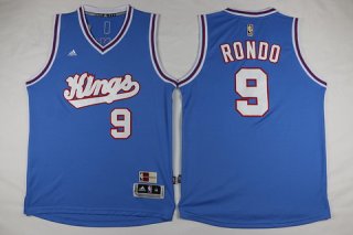 Men's Sacramento Kings #9 Rajon Rondo Revolution 30 Swingman 2015-16 Blue Jersey