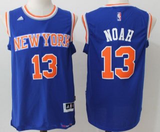 Men's New York Knicks #13 Joakim Noah Blue Stitched NBA Adidas Revolution 30 Swingman Jersey