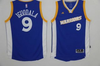 Men's Golden State Warriors #9 Andre Iguodala Blue Retro Stitched NBA 2016 adidas Revolution 30 Swingman Jersey