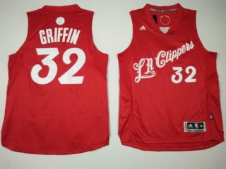 Men's Los Angeles Clippers #32 Blake Griffin adidas Red 2016 Christmas Day Stitched NBA Swingman Jersey