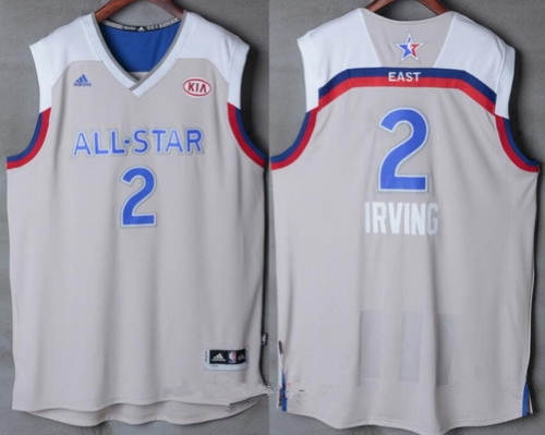 Men's Eastern Conference Cleveland Cavaliers #2 Kyrie Irving adidas Gray 2017 NBA All-Star Game Swingman Jersey