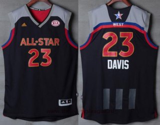 Men's Western Conference Orleans Pelicans #23 Anthony Davis adidas Black Charcoal 2017 NBA All-Star Game Swingman Jersey