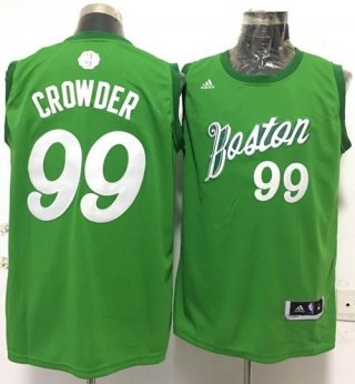 Men's Boston Celtics #99 Jae Crowder adidas Green 2016 Christmas Day Stitched NBA Swingman Jersey