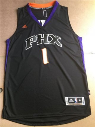 Men's Phoenix Suns Booker adidas Black Swingman Alternate Jersey