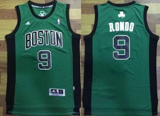 Men's Boston Celtics #9 Rajon Rondo Green with Black Stitched NBA adidas Revolution 30 Swingman Jersey