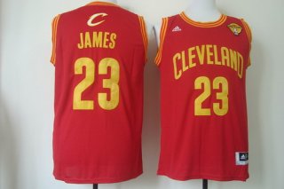 Men's Cleveland Cavaliers #23 LeBron James 2017 The NBA Finals Patch Red Swingman Jersey