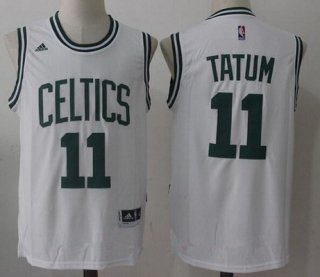 Men's 2017 Draft Boston Celtics #11 Jayson Tatum White Stitched NBA adidas Revolution 30 Swingman Jersey