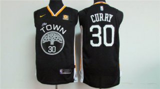 Men's Golden State Warriors #30 Stephen Curry Black 2017-2018 Nike Swingman Rakuten Stitched NBA Jersey