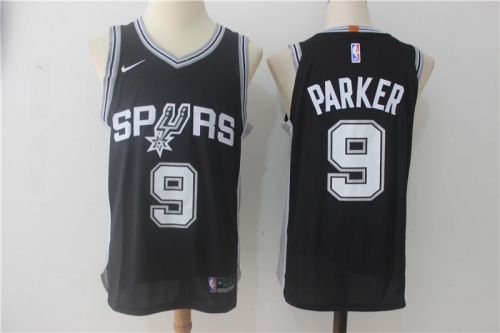 Men's San Antonio Spurs #9 Tony Parker Black 2017-2018 Nike Swingman Stitched NBA Jersey