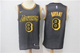 Nike Lakers #8 Kobe Bryant Black City Edition Swingman Jersey