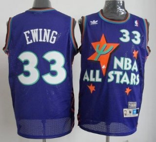 NBA 1995 All-Star #33 Patrick Ewing Purple Swingman Throwback Jersey