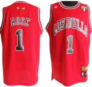 Chicago Bulls #1 Derrick Rose Latin Nights Revolution 30 Swingman Red Jersey