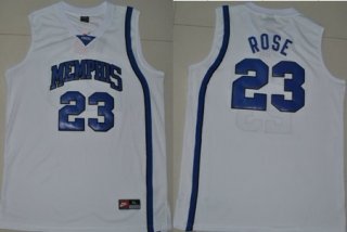 Memphis Tigers #23 Derrick Rose White Jersey