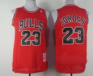 Chicago Bulls #23 Michael Jordan Red Swingman Throwback Jersey
