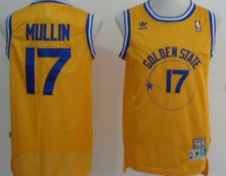 Golden State Warriors #17 Chris Mullin Yellow Swingman Throwback Jersey