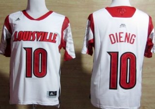 Louisville Cardinals #10 Gorgui Dieng 2013 March Madness White Jersey