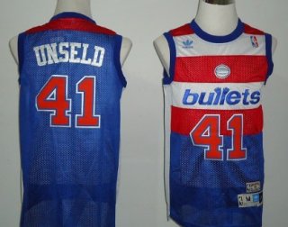 Washington Bullets #41 Wes Unseld Blue Swingman Throwback Jersey