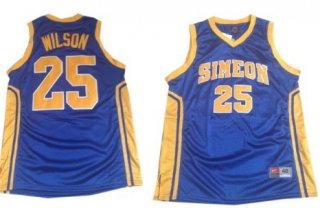 Simeon Vocational High School #25 Ben Wilson Blue Jersey