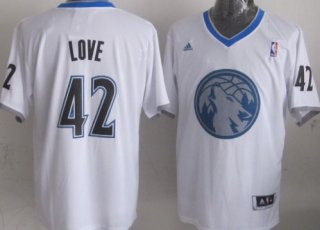 Minnesota Timberwolves #42 Kevin Love Revolution 30 Swingman 2013 Christmas Day White Jersey