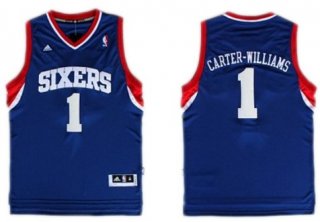 Philadelphia 76ers #1 Michael Carter -Williams Revolution 30 Swingman Blue Jersey