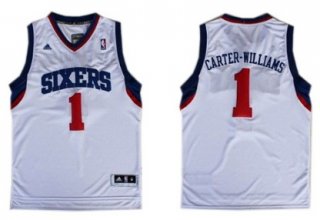 Philadelphia 76ers #1 Michael Carter -Williams Revolution 30 Swingman White Jersey