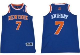 New York Knicks #7 Carmelo Anthony Revolution 30 Swingman 2013 Blue Jersey