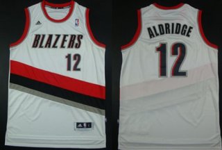 Portland Trail Blazers #12 LaMarcus Aldridge Revolution 30 Swingman White Jersey