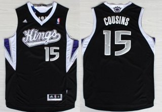 Sacramento Kings #15 DeMarcus Cousins Revolution 30 Swingman Black Jersey