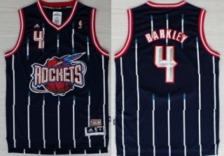 Houston Rockets #4 Charles Barkley ABA Hardwood Classic Swingman Navy Blue Jersey