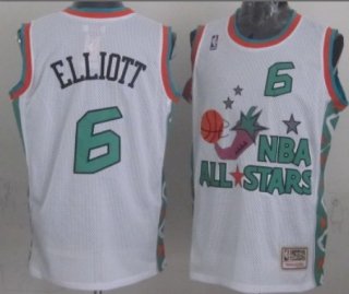 NBA 1996 All-Star #6 Sean Elliott White Swingman Throwback Jersey