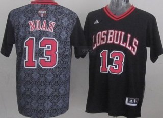 Chicago Bulls #13 Joakim Noah Revolution 30 Swingman 2014 Noche Latina Black Jersey