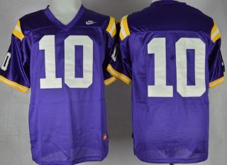 LSU Tigers #10 Anthony Jennings Purple Jersey