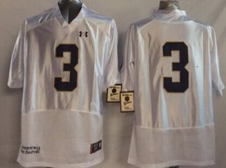 Notre Dame Fighting Irish #3 Joe Montana 2014 White Jersey