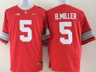 Ohio State Buckeyes #5 Baxton Miller 2015 Playoff Rose Bowl Special Event Diamond Quest Red Jersey